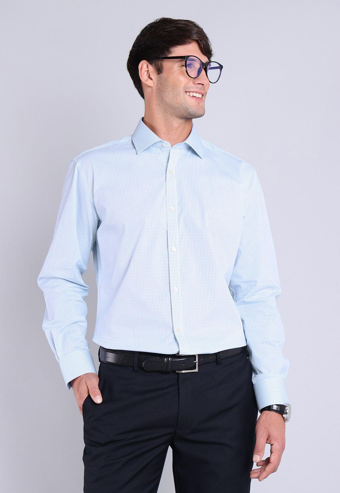 Camisa Formal Spandex Cuadros Arrow-0