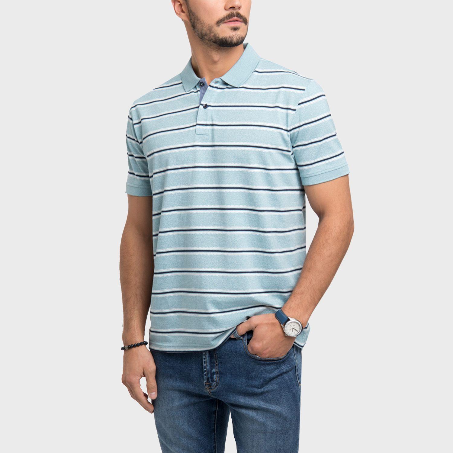 Polera Jersey Rayada Manga Corta-0