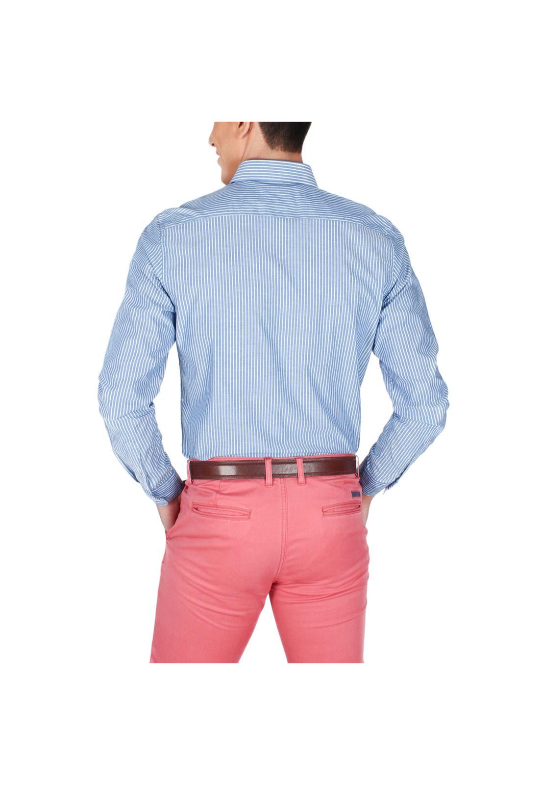 Camisa Casual Rayada M/L-3