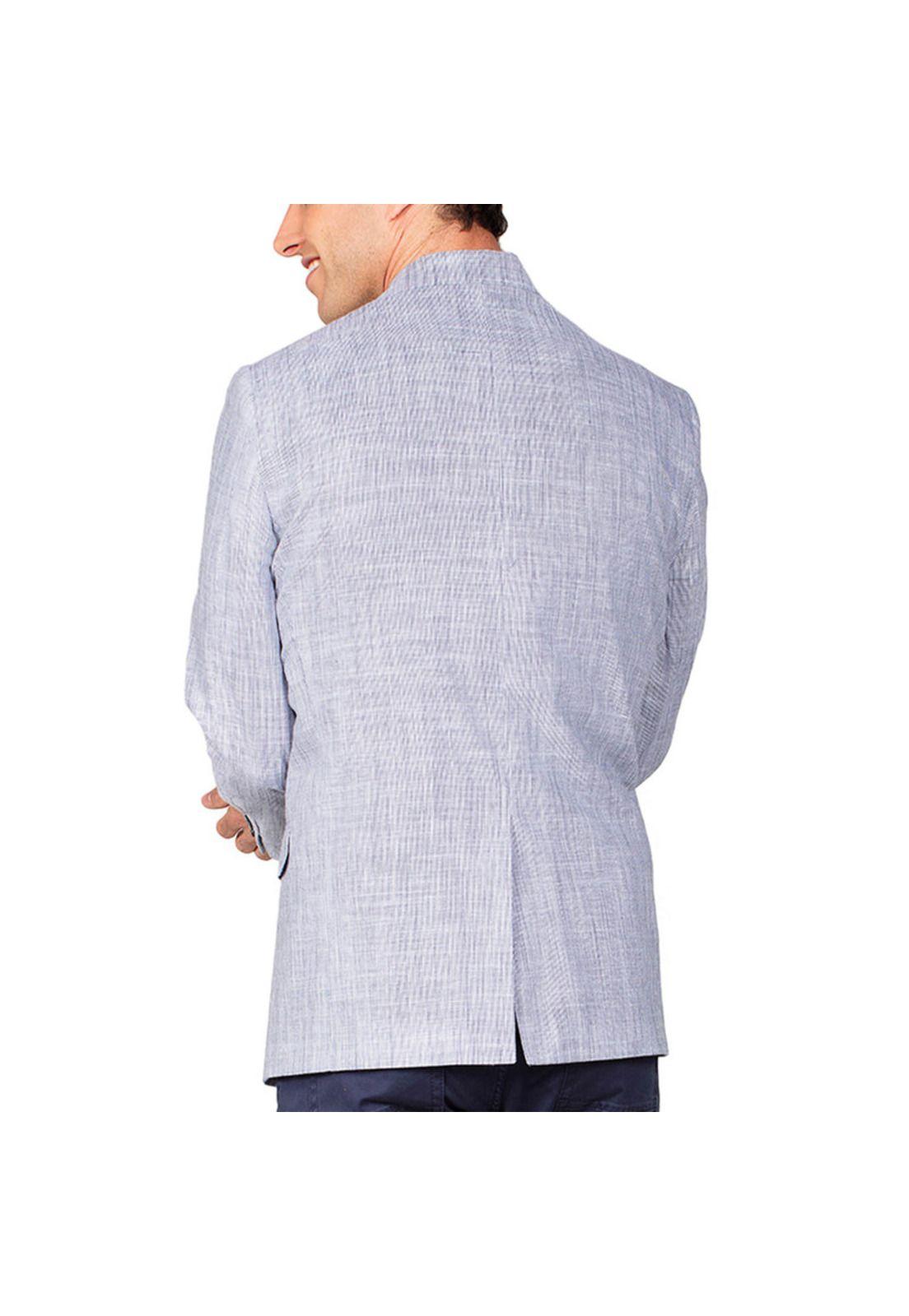 Blazer Lino Fantasía Azul-1