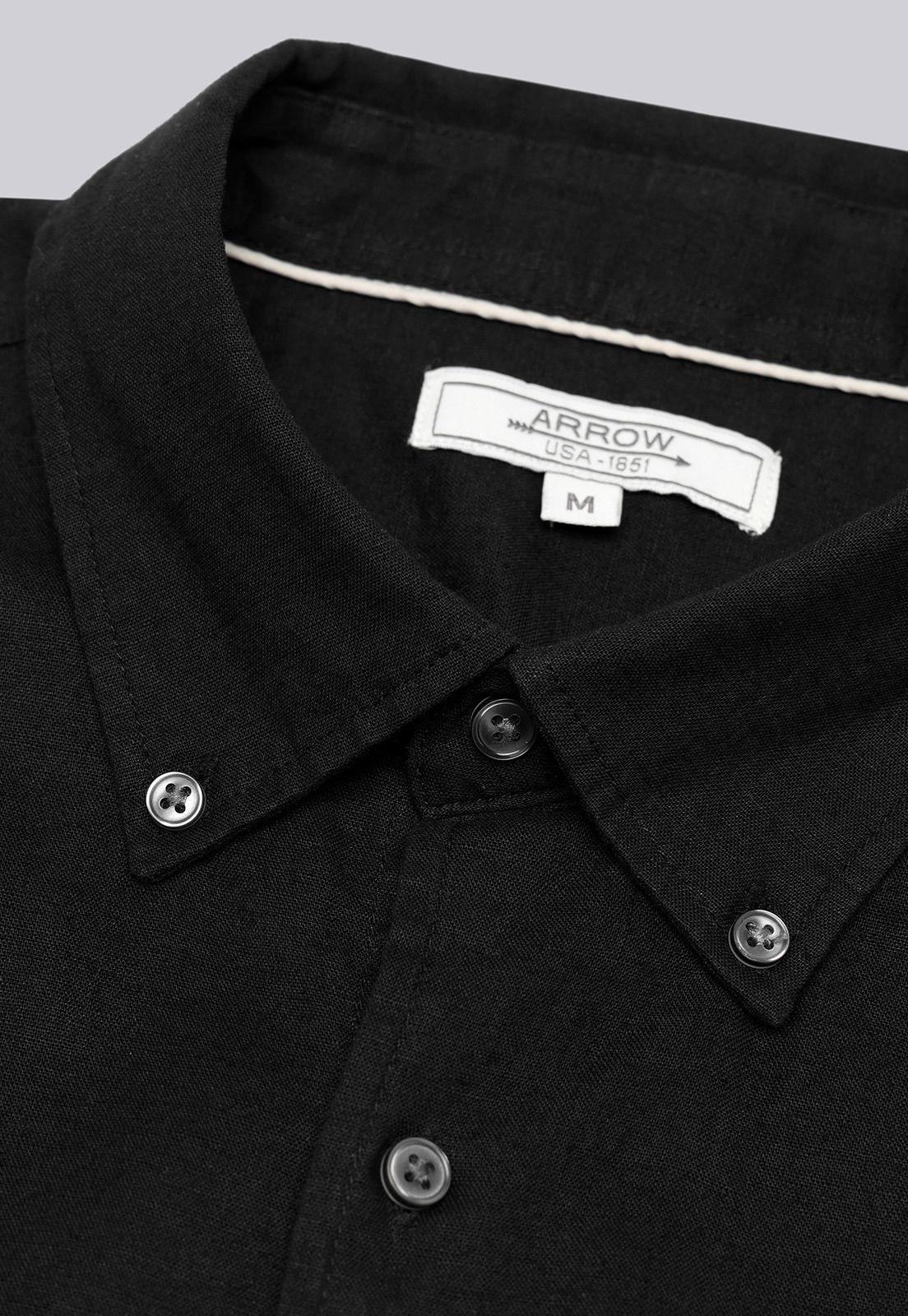 Camisa De Lino y Algodón Arrow CM32058NE-4