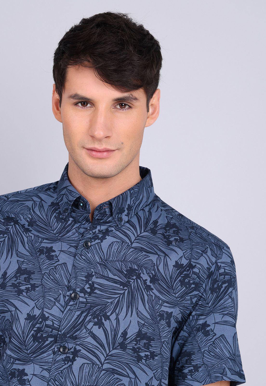 Camisa Manga Corta Floreada Arrow CM3040SAZ-2