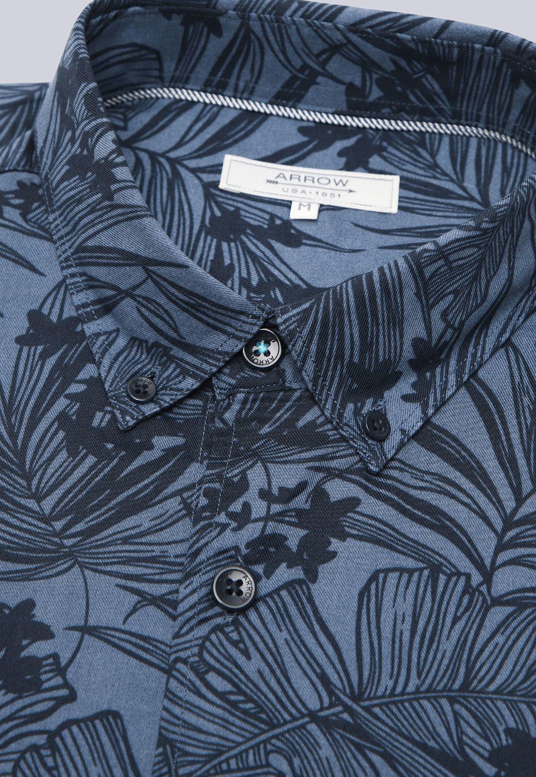 Camisa Manga Corta Floreada Arrow CM3040SAZ-4