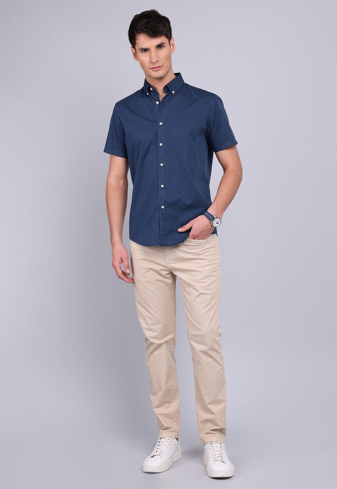 Camisa Manga Corta Garment Dyed Arrow CM3041SAZ-3