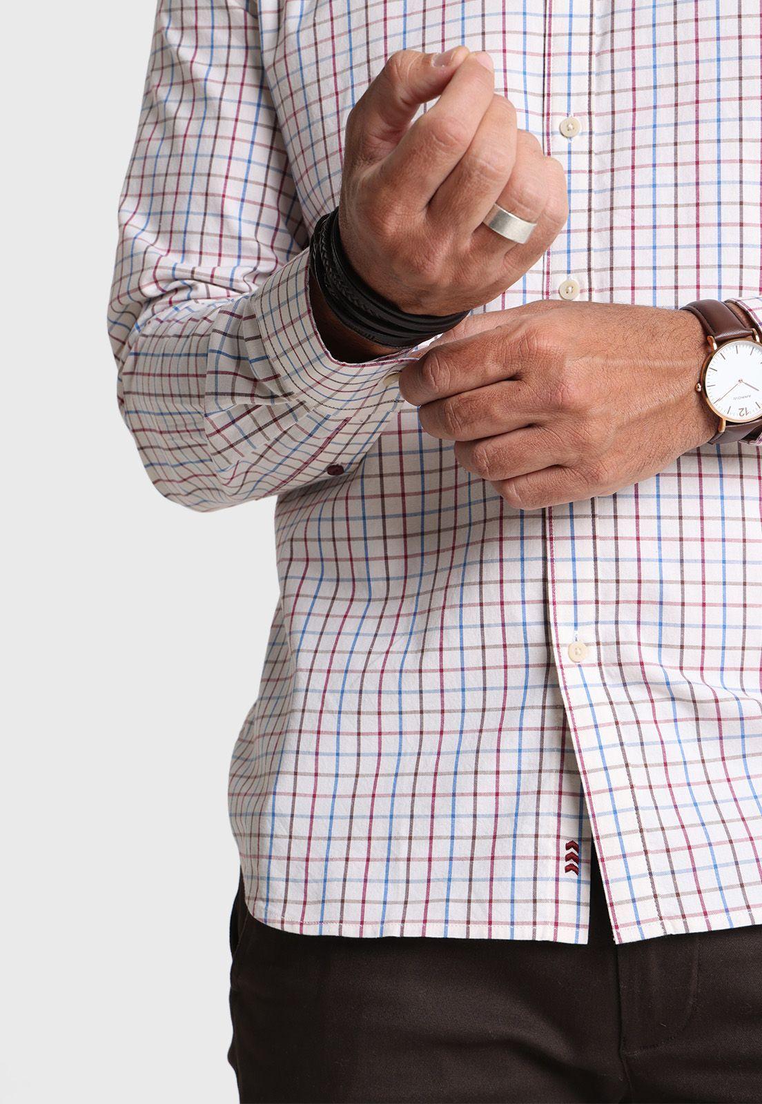 Camisa ML Oxford Cuadros Arrow-3