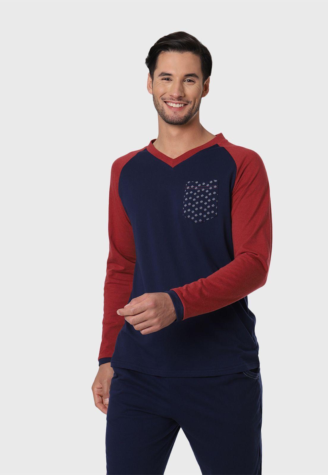 Pijama Largo Cuello En V Arrow-2