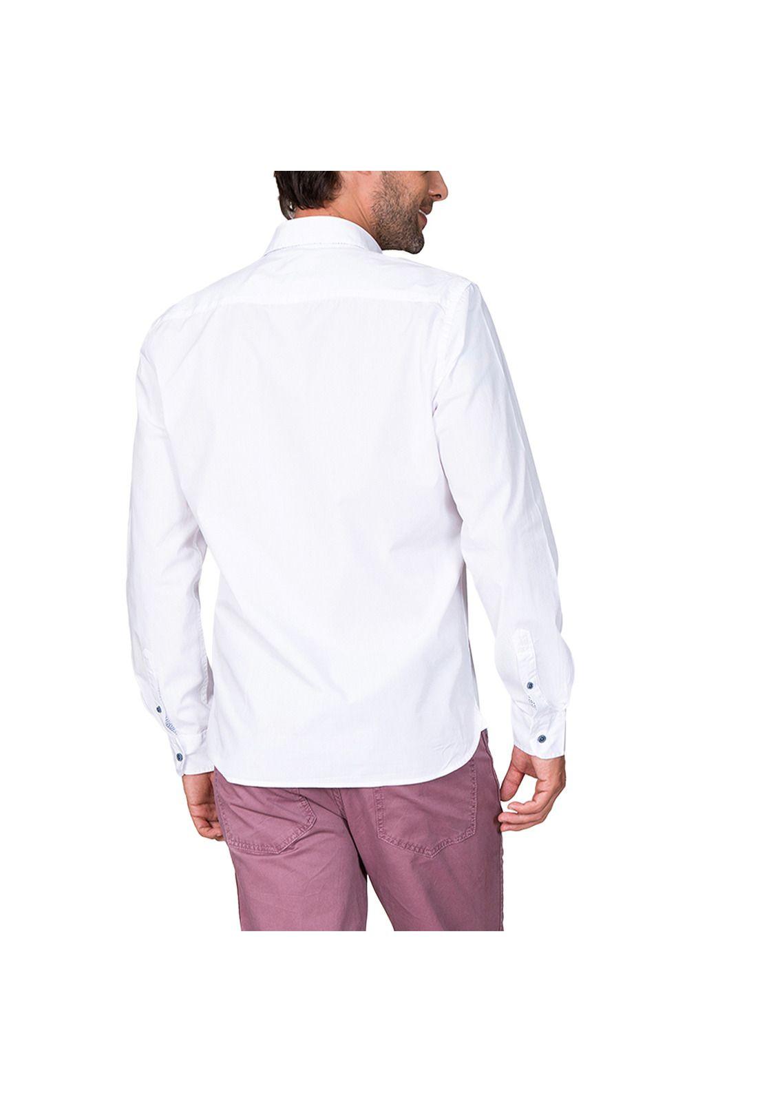 Camisa Poplin Manga Larga Blanca-1