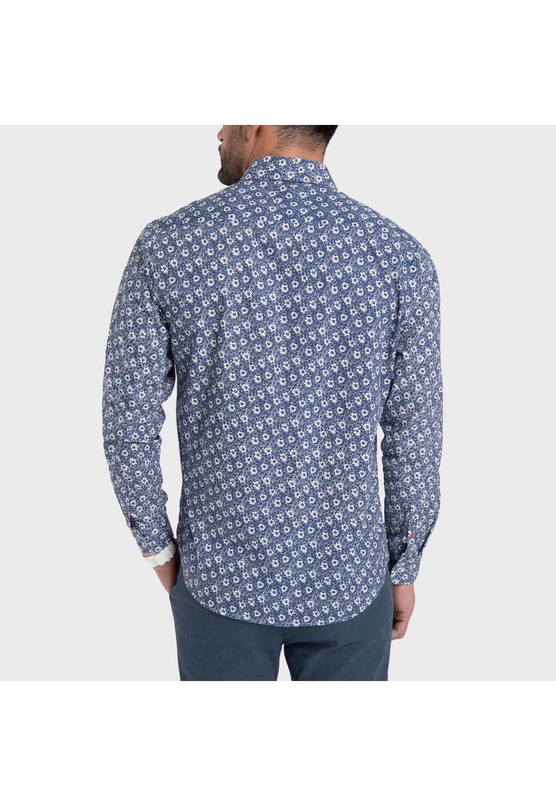 Camisa Manga Larga Oxford Floreada-1