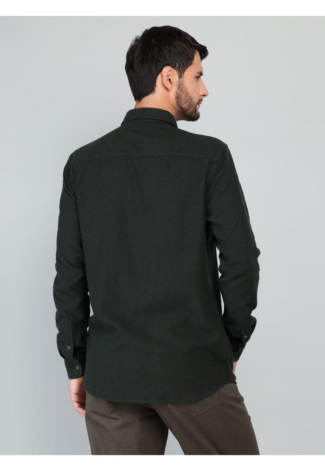 Camisa Texturada Regular Fit Verde Arrow-1