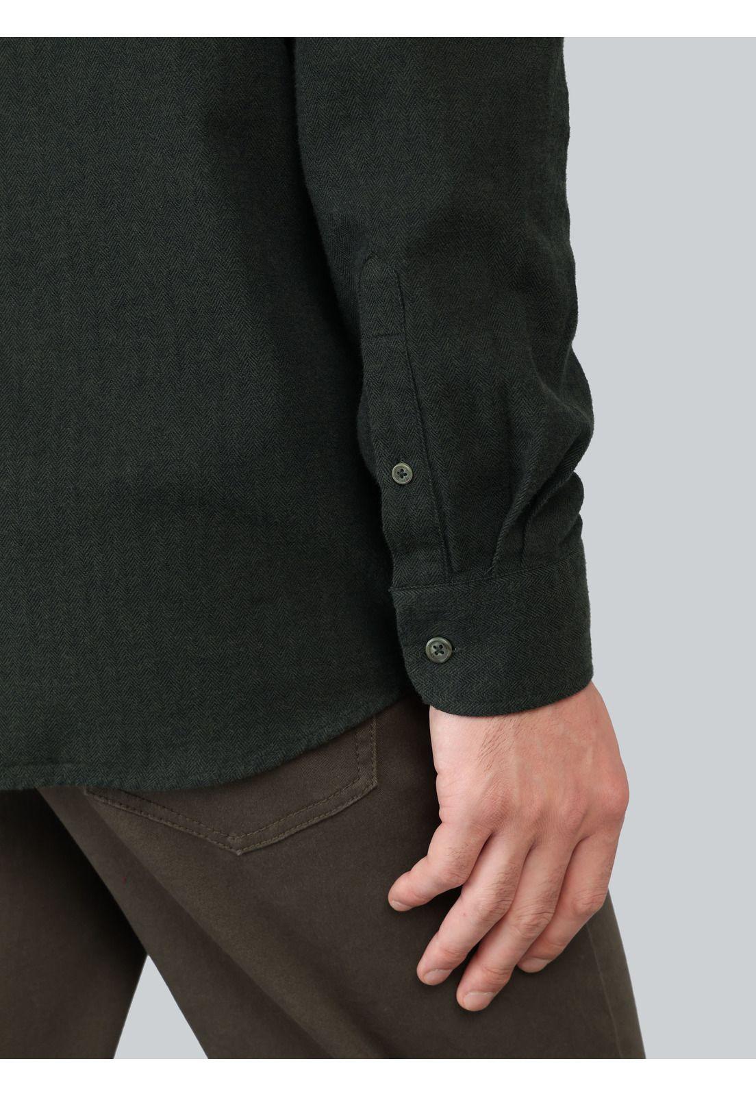 Camisa Texturada Regular Fit Verde Arrow-5