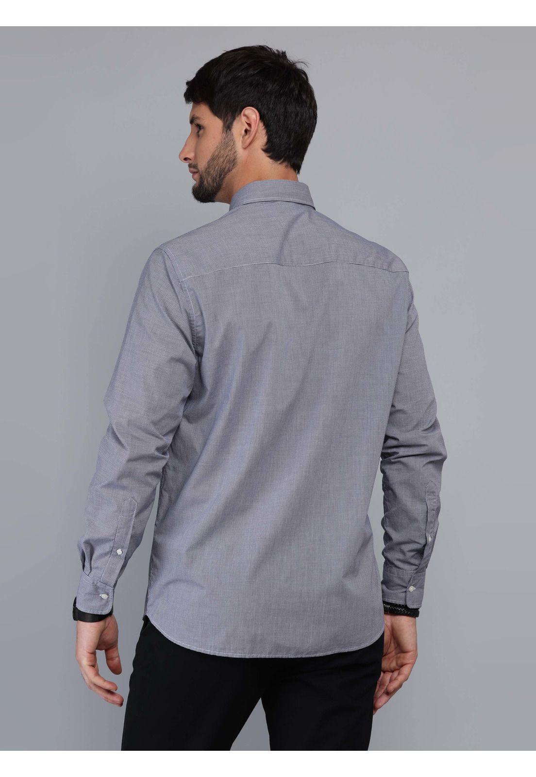 Camisa Fantasía Regular Fit Azul Marino Arrow-1