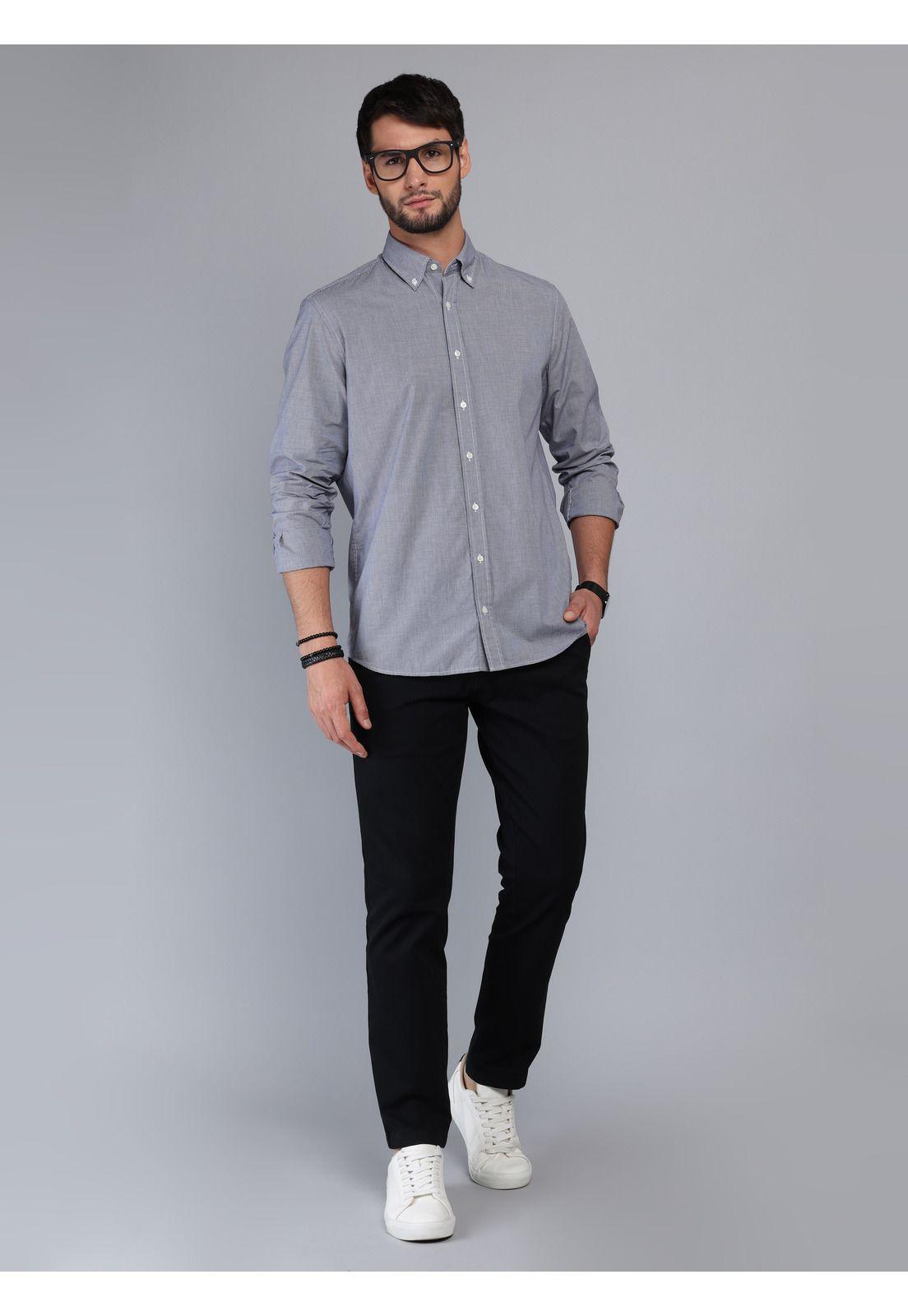 Camisa Fantasía Regular Fit Azul Marino Arrow-3