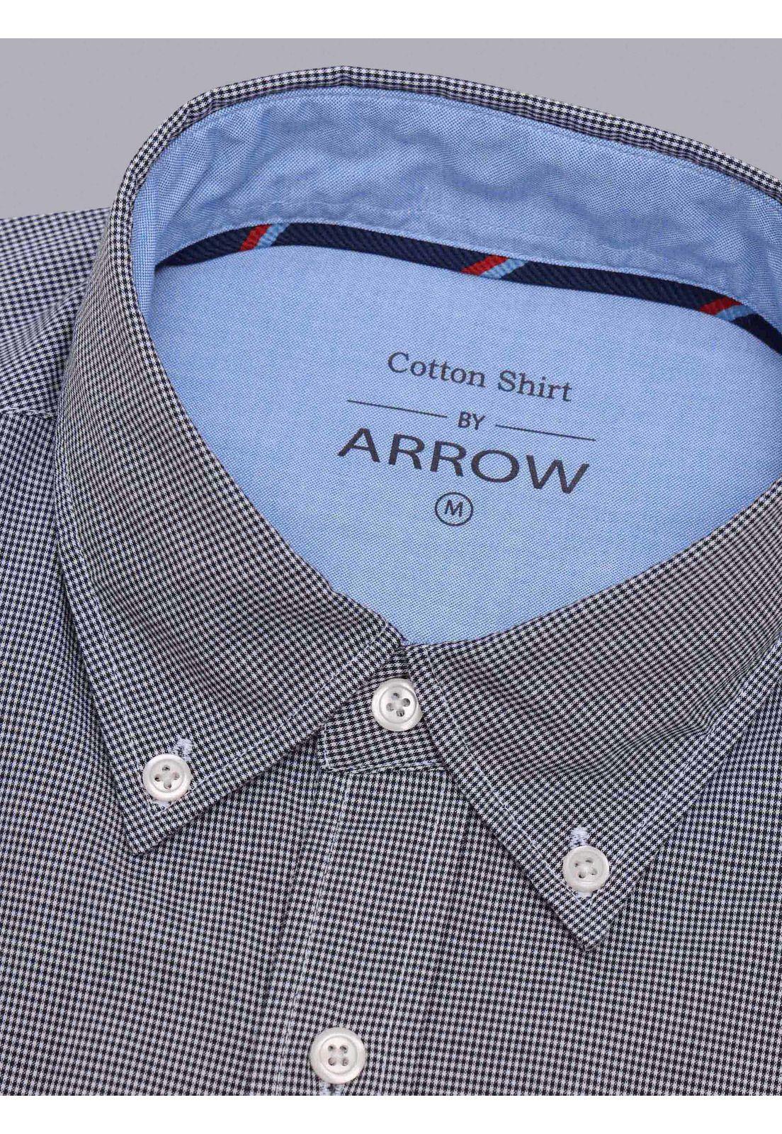 Camisa Fantasía Regular Fit Azul Marino Arrow-4