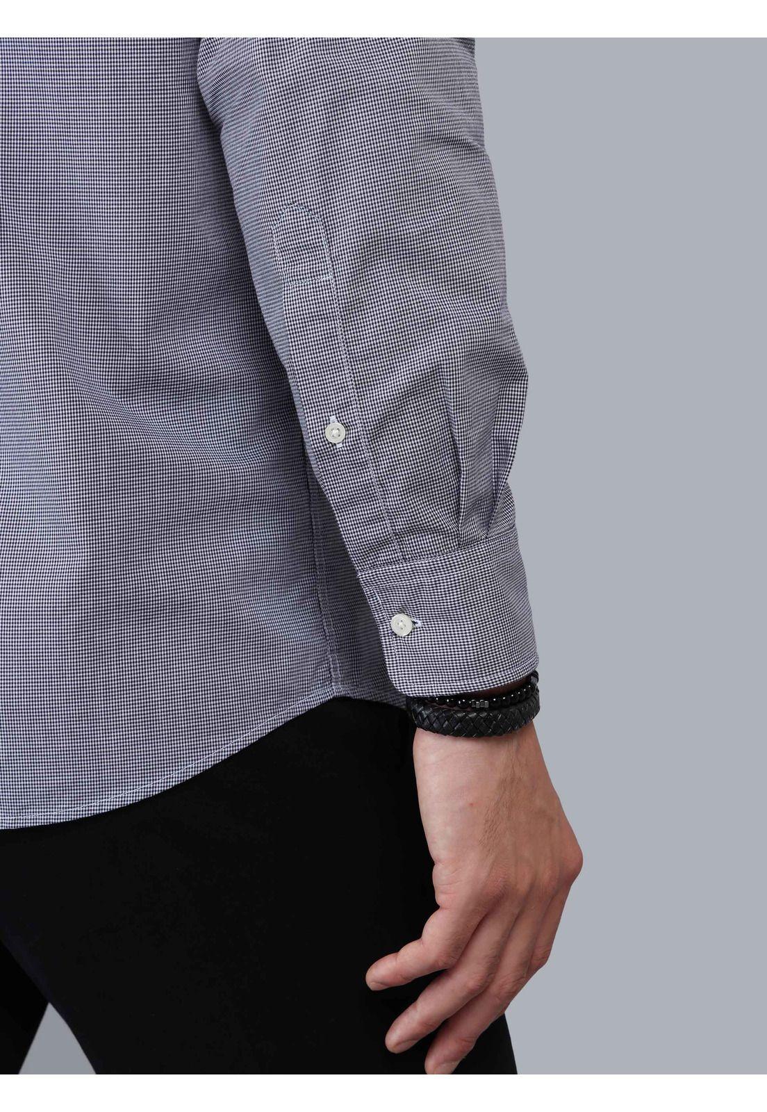 Camisa Fantasía Regular Fit Azul Marino Arrow-5