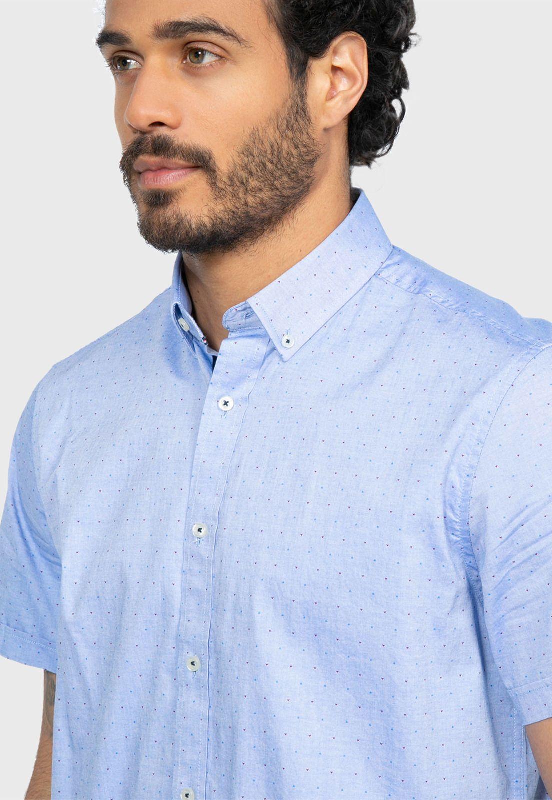 Camisa Sport Mini Print Azul Arrow-2