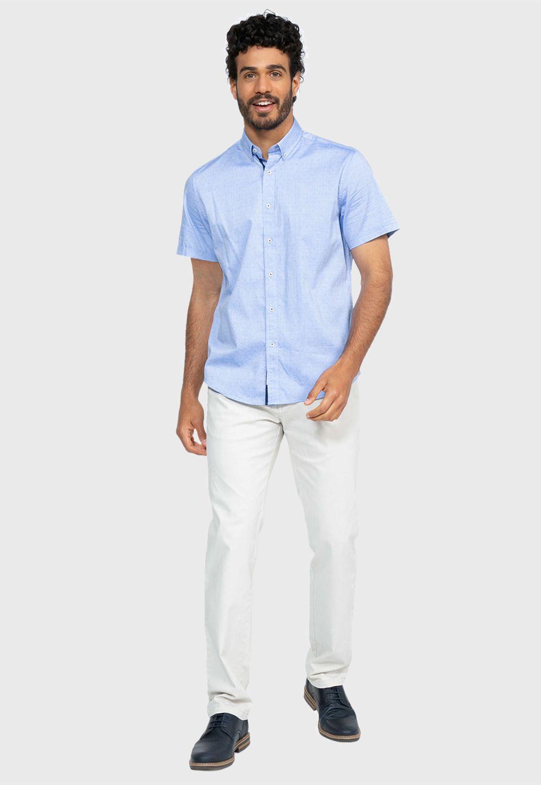 Camisa Sport Mini Print Azul Arrow-4