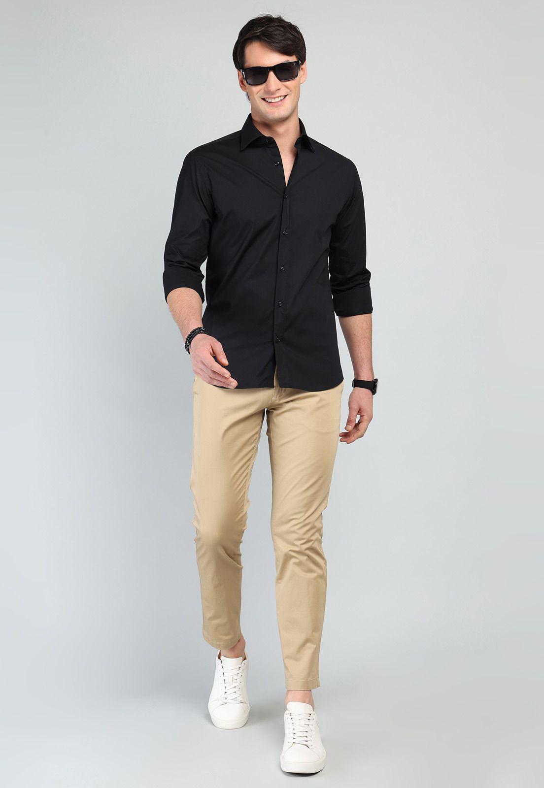Camisa Lisa Spandex Arrow CM32I90NE-3