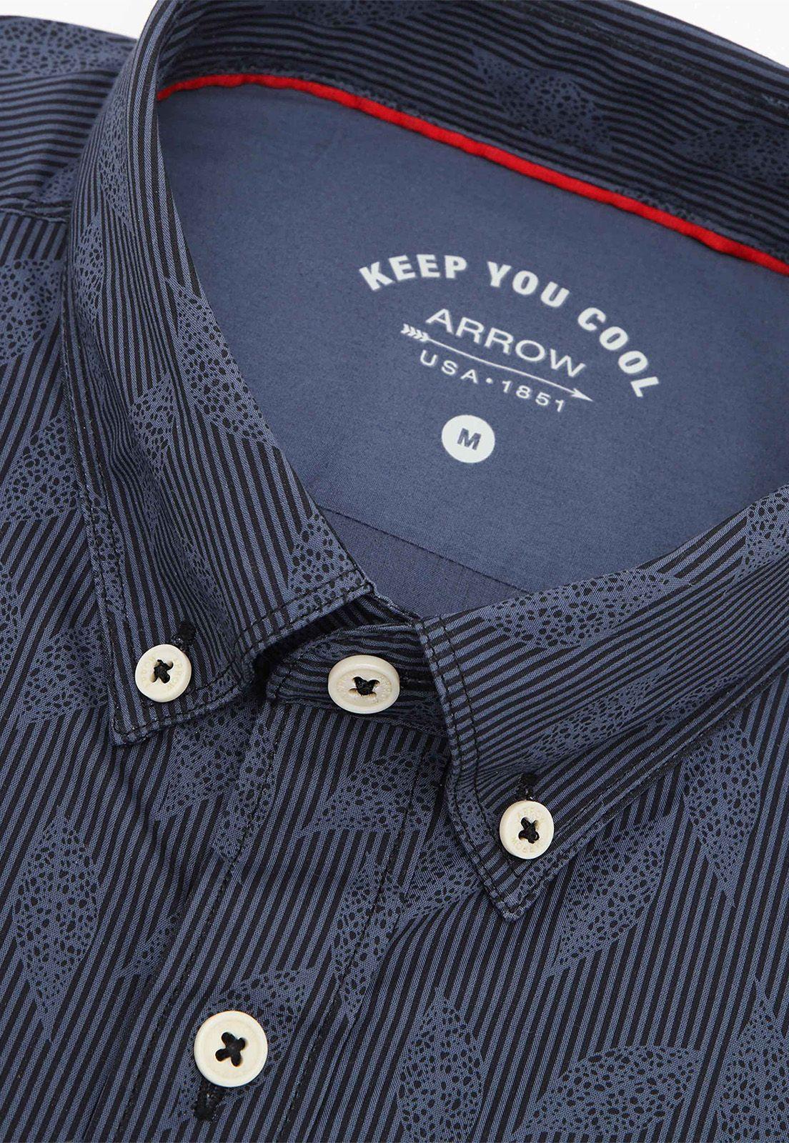 Camisa Rayas Manga Corta Arrow-1