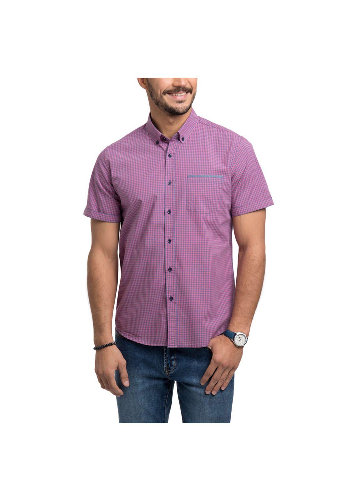 Camisa Cuadritos Manga Corta-0