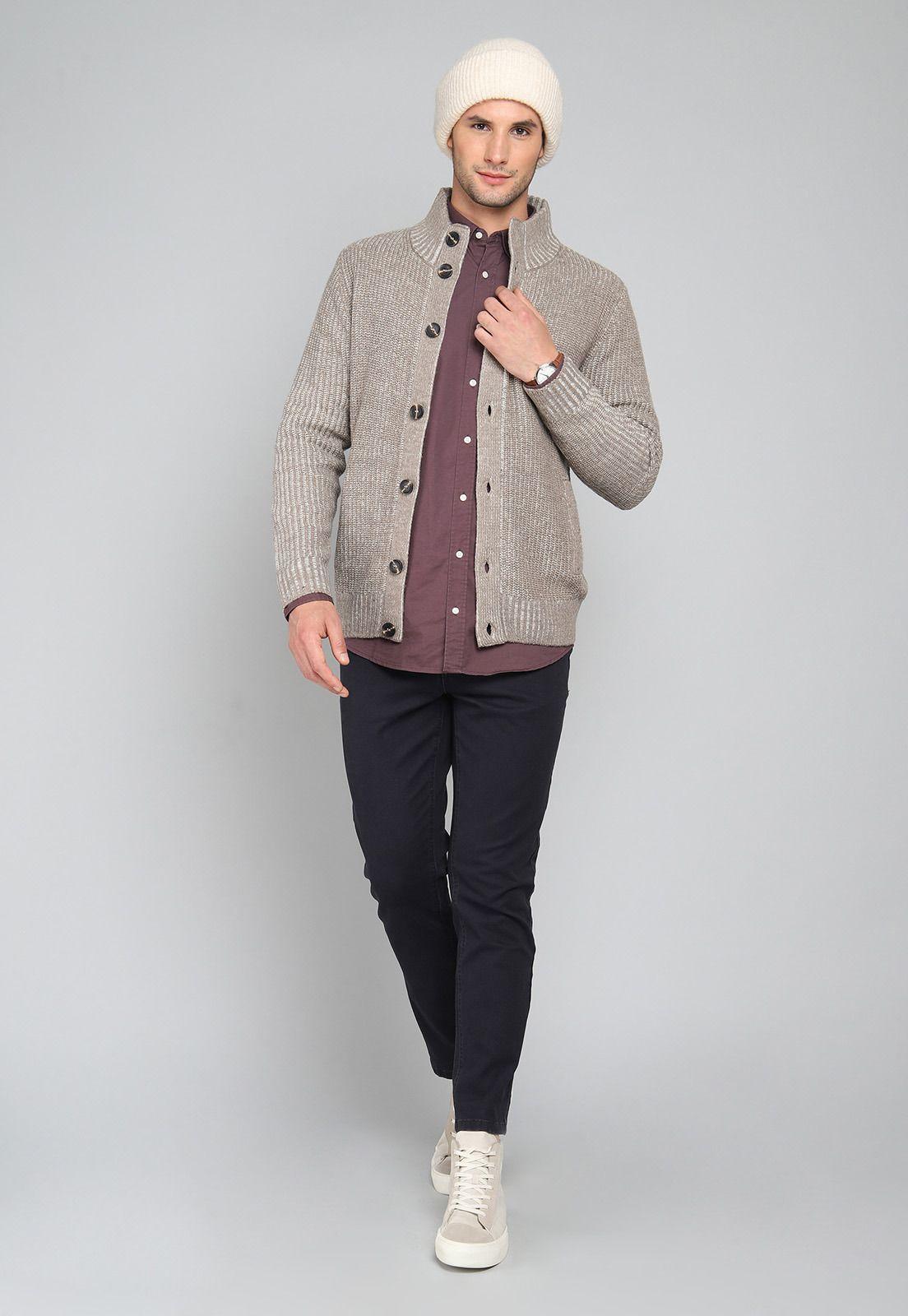Cardigan Cuello Alto Arrow SW31036BE-3