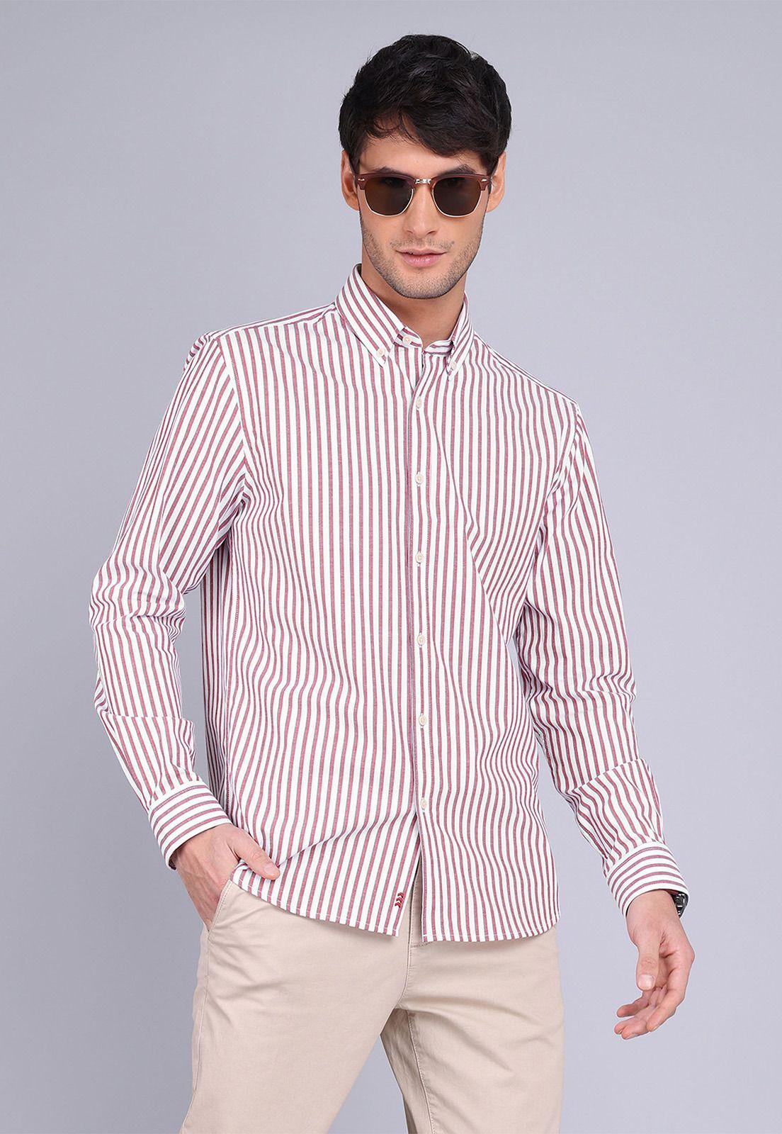 Camisa Oxford Rayas Manga Larga Arrow CM3014SRO-0