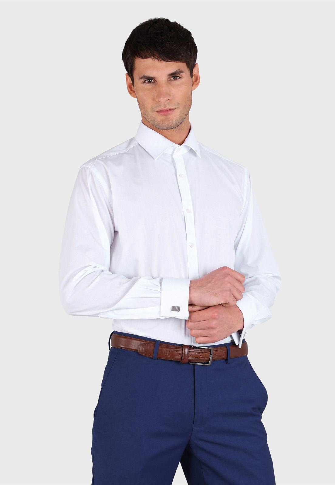 Camisa Cuello Italiano Puño Doble Arrow ARM3422BL-0