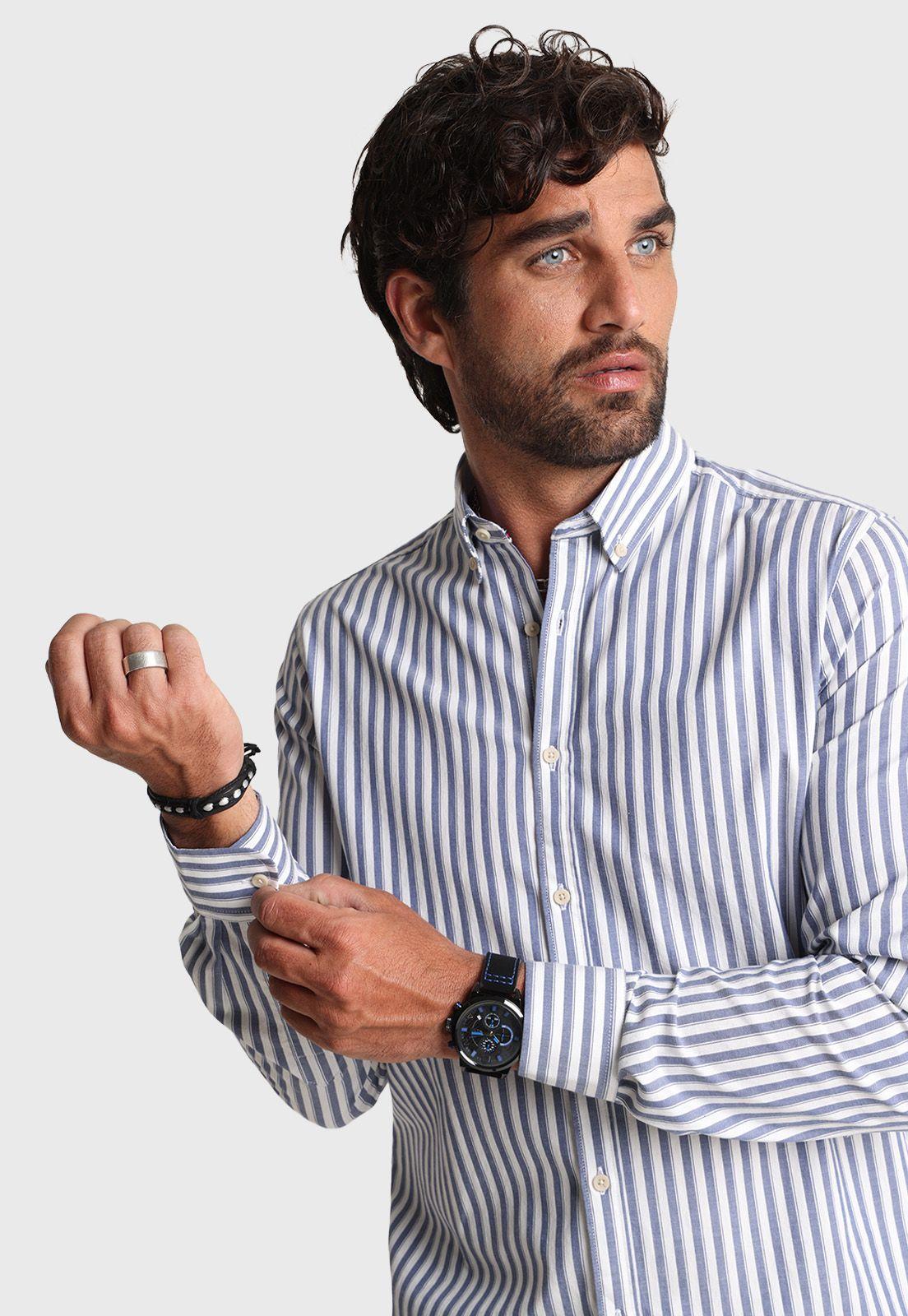 Camisa ML Oxford Rayas Arrow-1