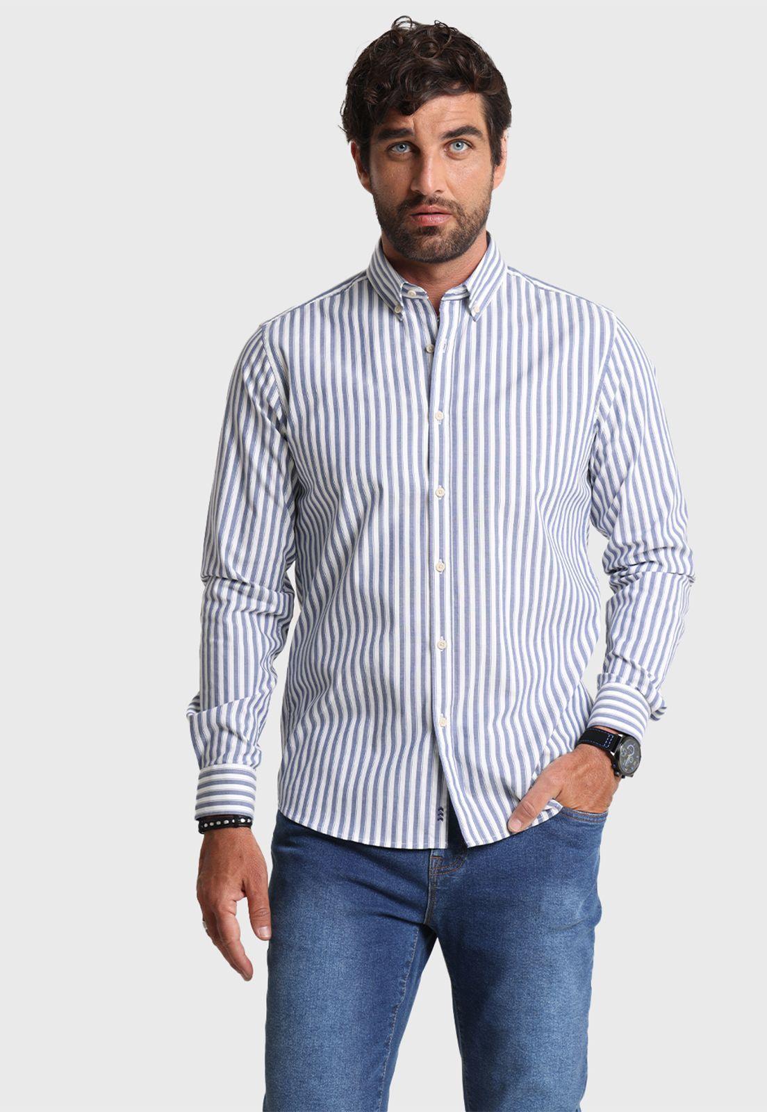 Camisa ML Oxford Rayas Arrow-0