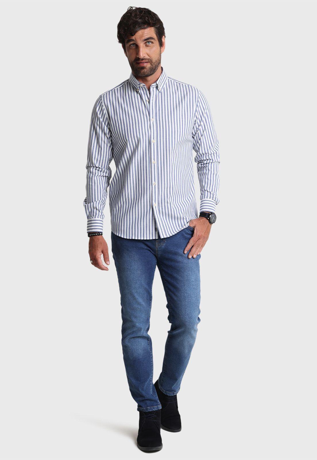 Camisa ML Oxford Rayas Arrow-3