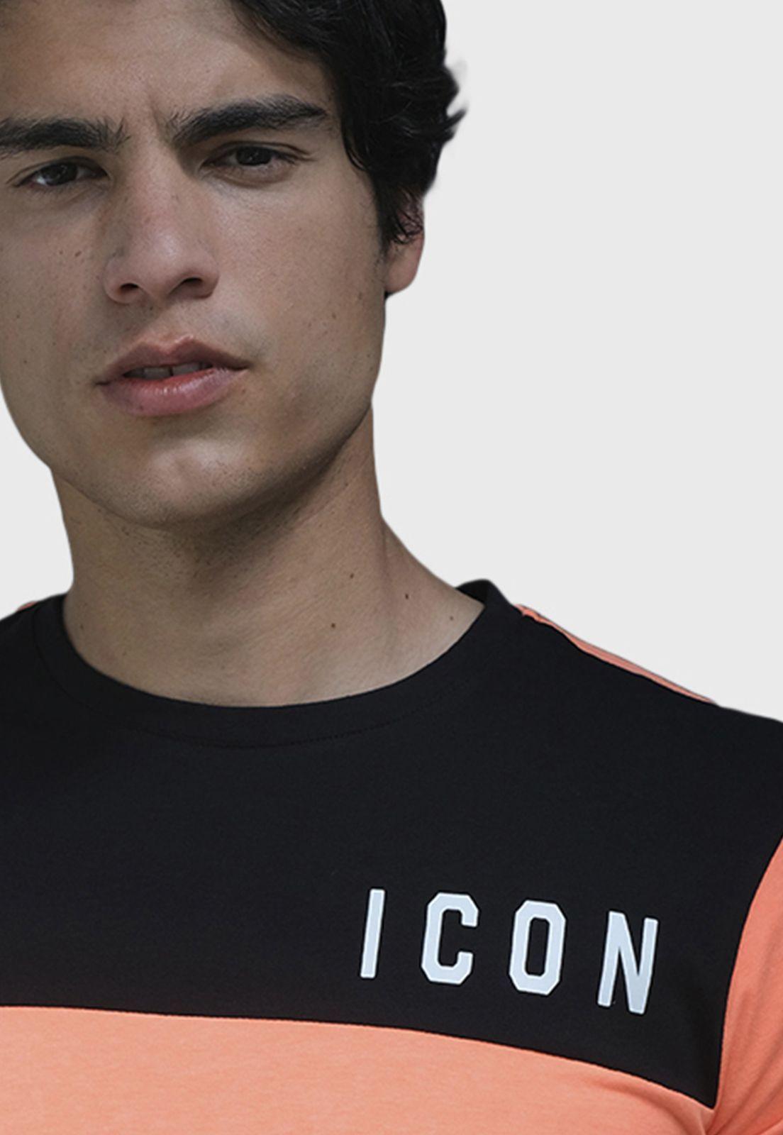 Polera Manga Corta Bicolor Hombre Icon-1