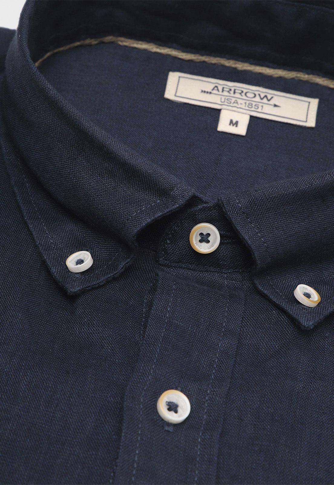 Camisa Lino Manga Larga Arrow-1