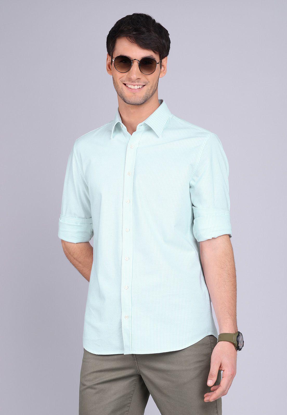 Camisa Oxford Spandex Manga Larga Arrow CM3002SVE-4