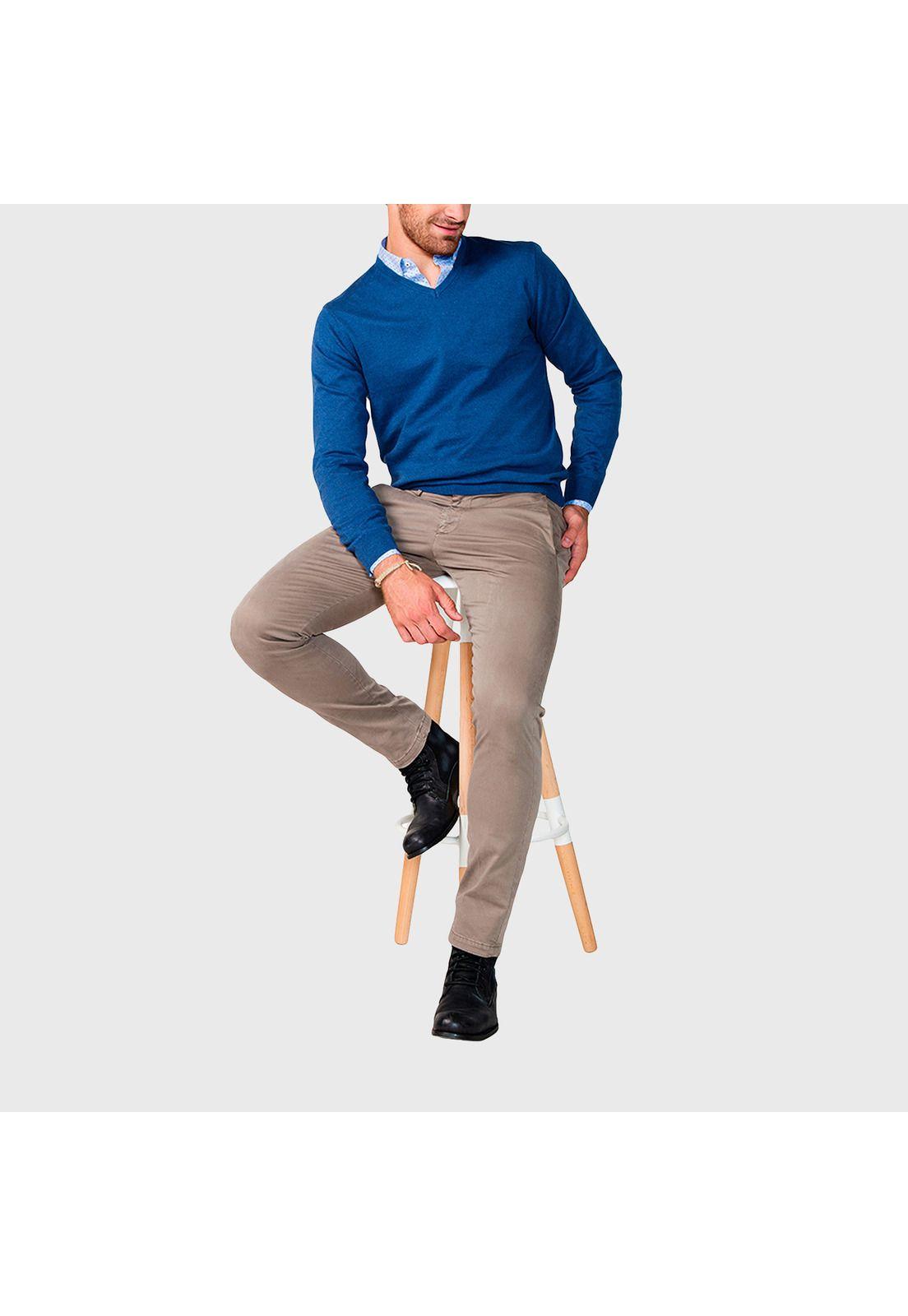 Sweater Arrow Cuello V Manga Larga-0