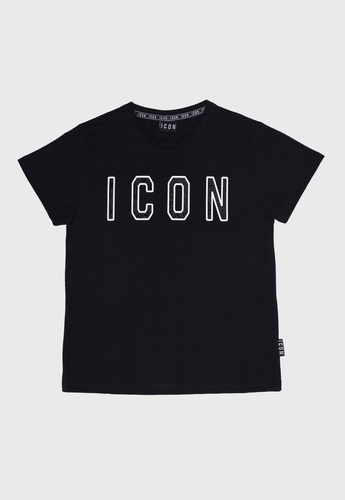 Polera Estampada Manga Corta Mujer Icon-0