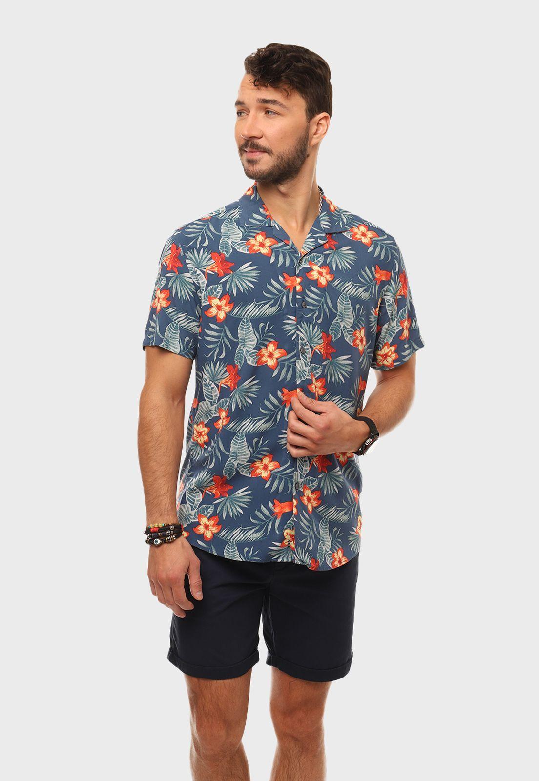 Camisa Casual Print Viscosa Arrow-0