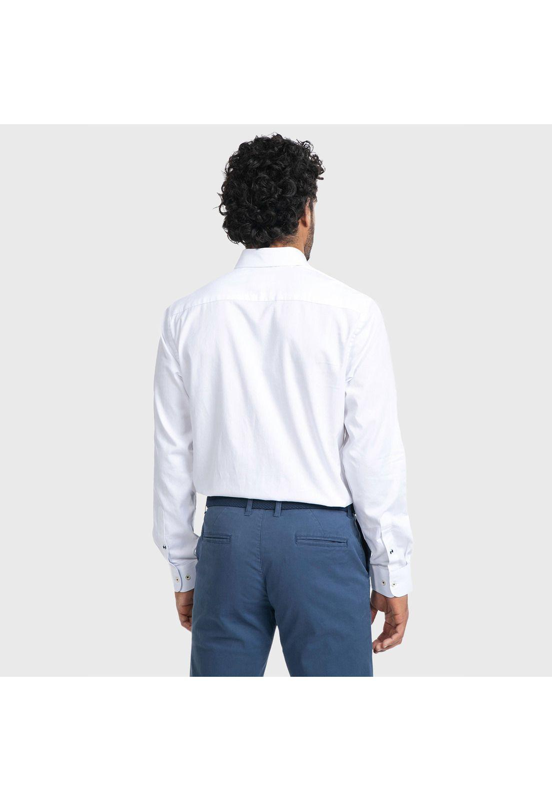 Camisa Casual Texturada Blanco-1