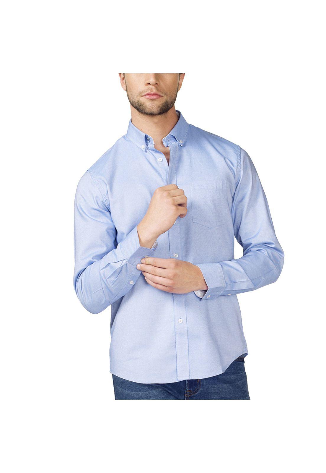 Camisa Oxford Arrow Manga Larga-0