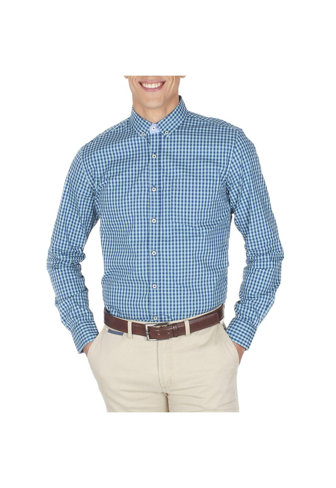 Camisa Casual Cuadros M/L-1