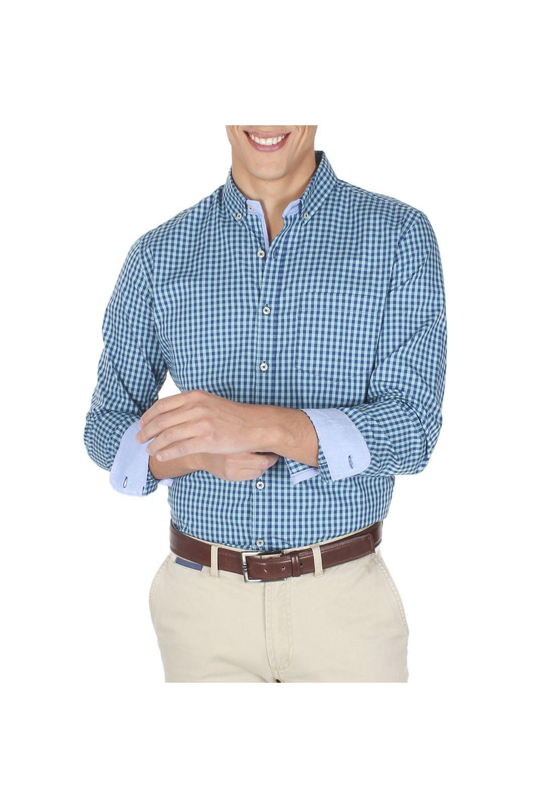 Camisa Casual Cuadros M/L-2