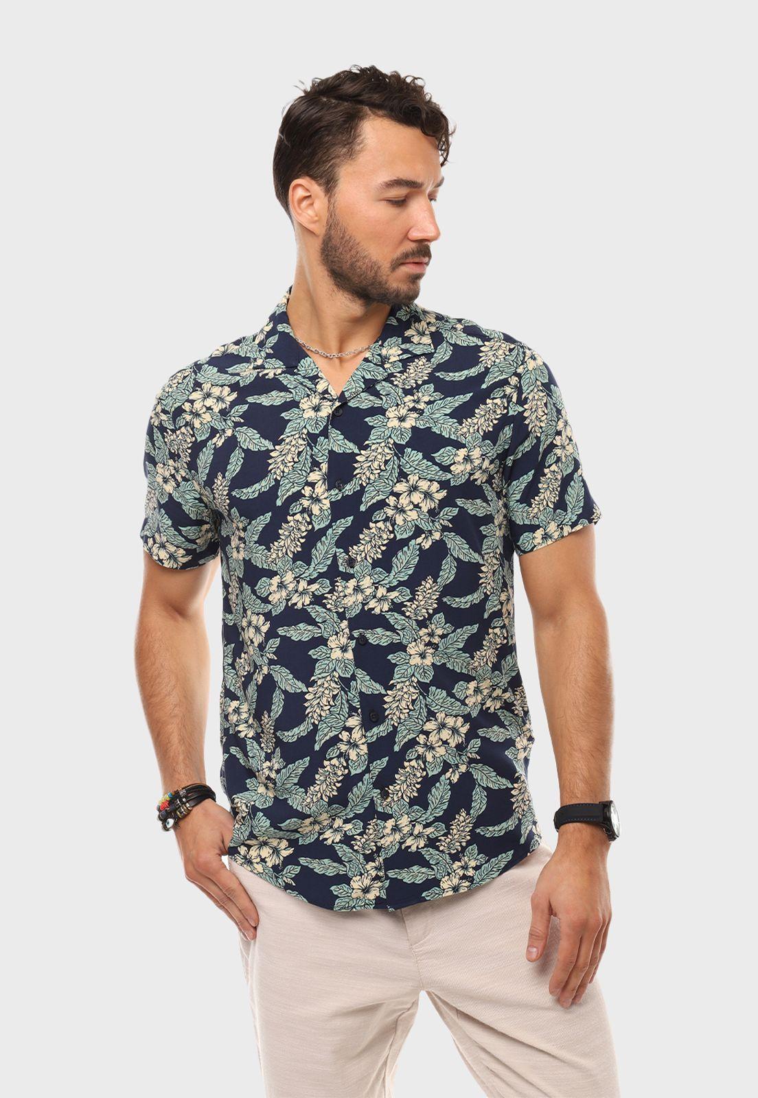 Camisa Casual Print Viscosa Arrow-0