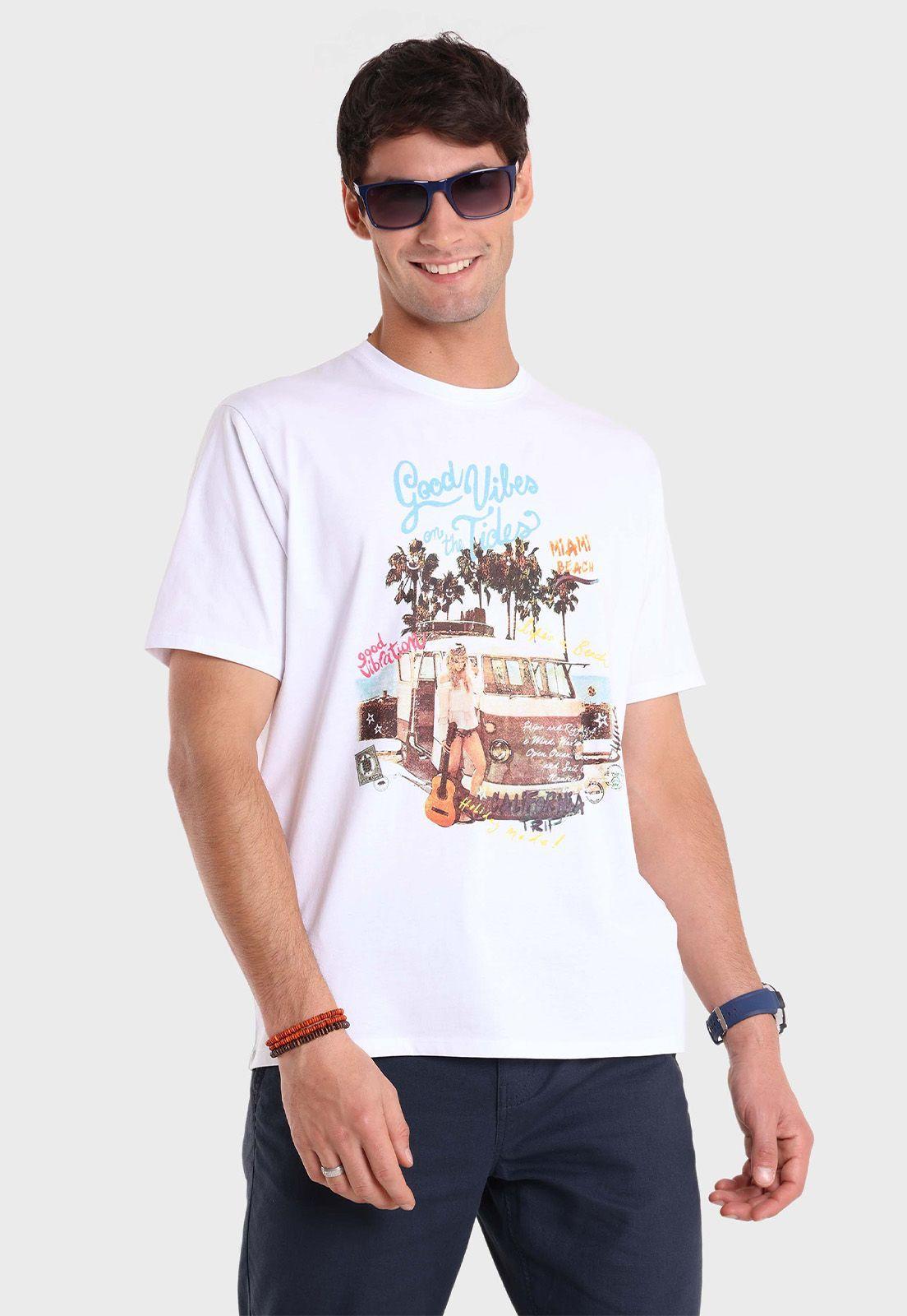 Polera Cuello Redondo Estampada Arrow-0