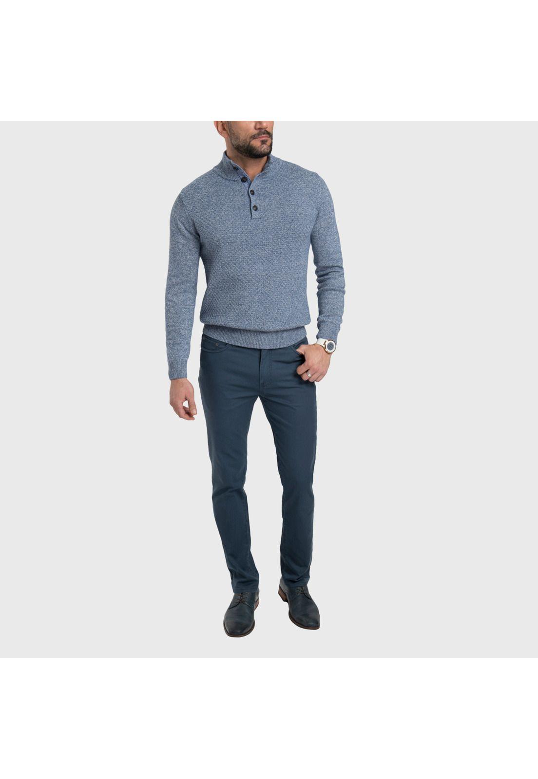 Sweater Arrow Manga Larga Half Button-3