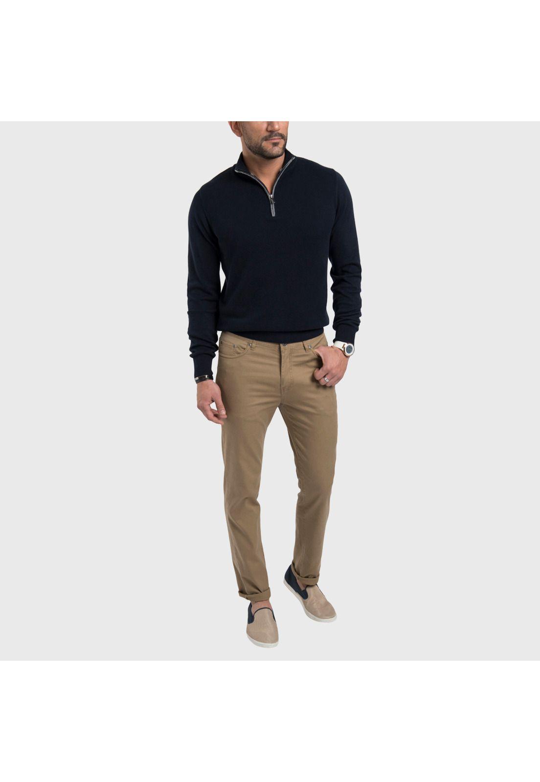 Sweater Half Zipper Texturado Panal-3