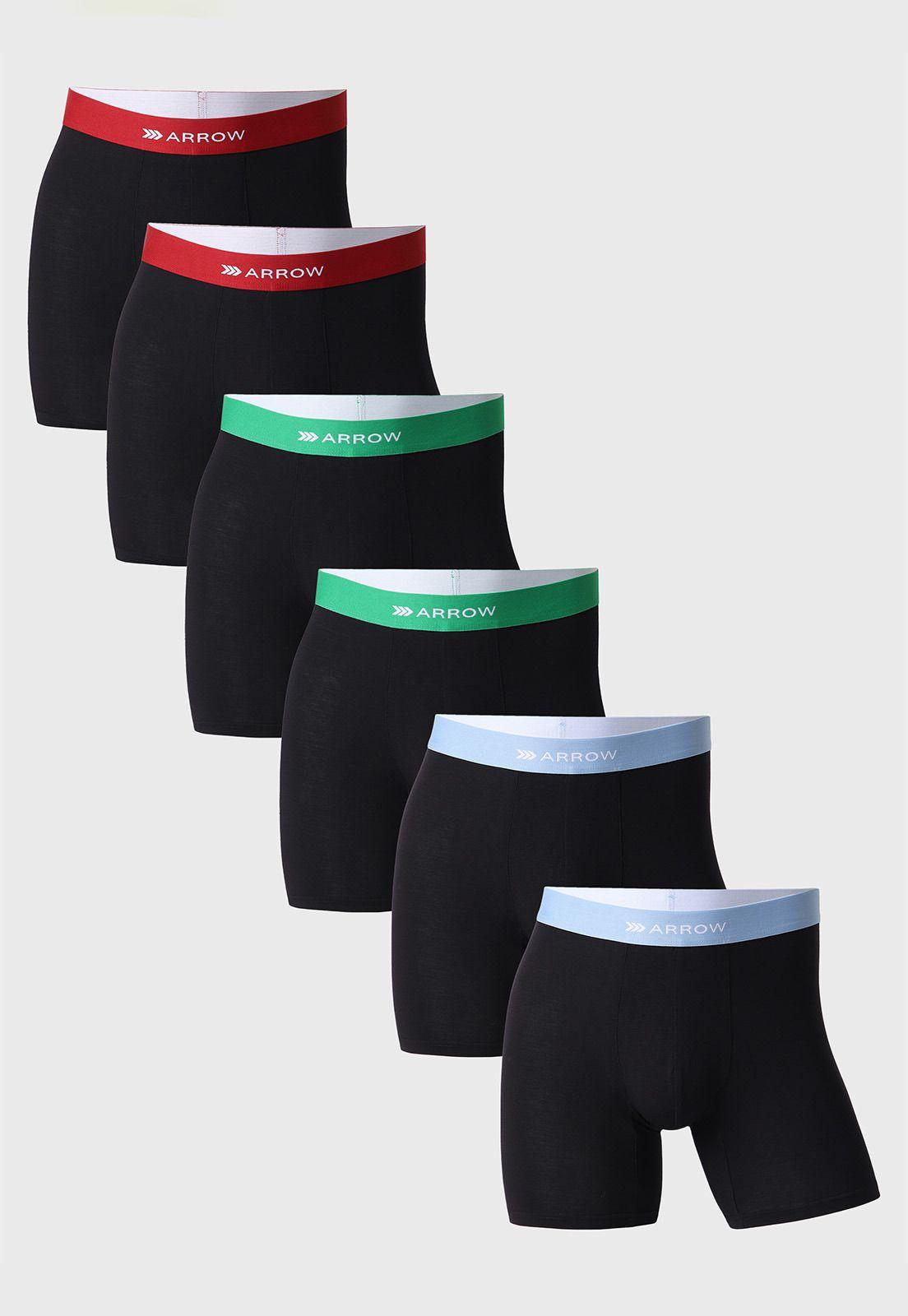 Boxer Medio 6 Unidades Bambú Arrow BOD6045NE-0