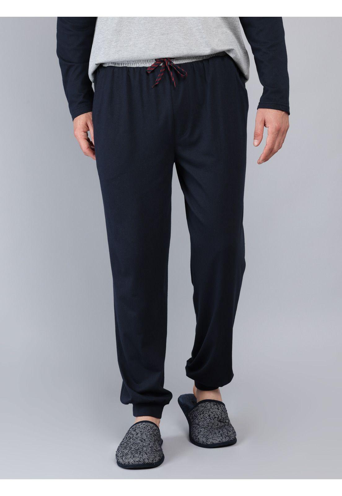 Pijama Largo Regular Fit Gris Arrow-4