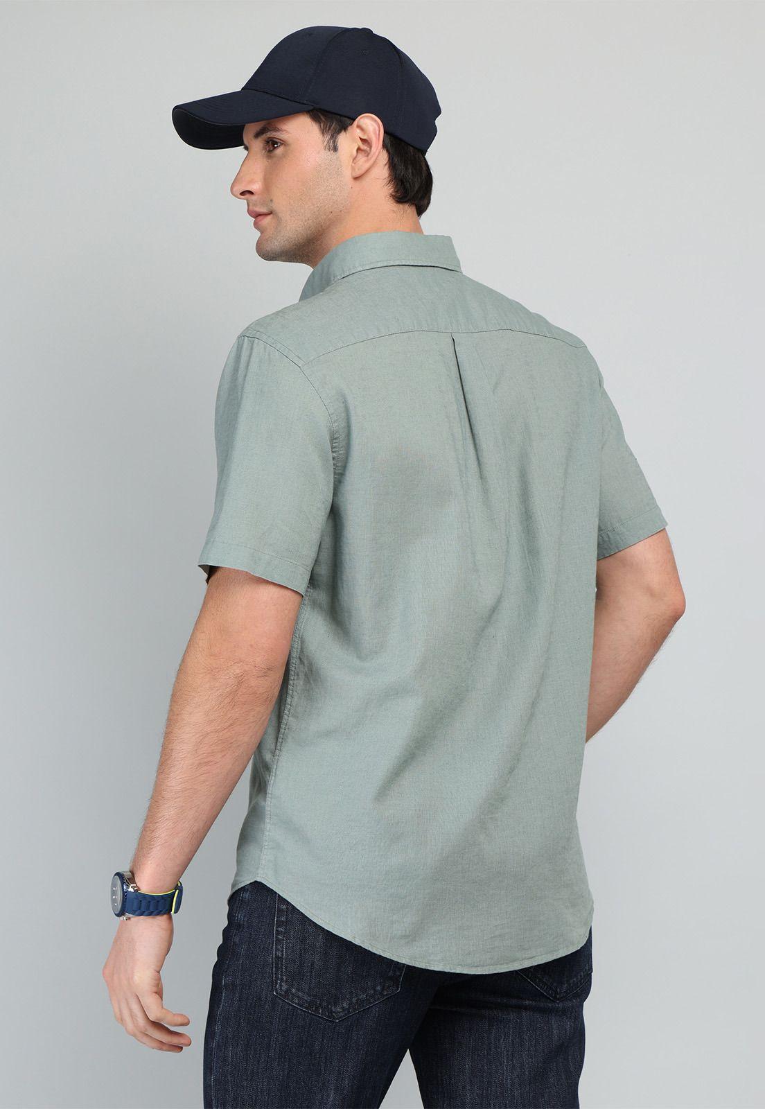 Camisa De Lino y Algodón Arrow CM32058OL-1