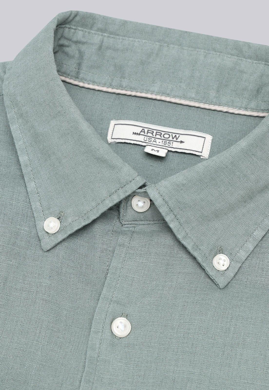 Camisa De Lino y Algodón Arrow CM32058OL-4