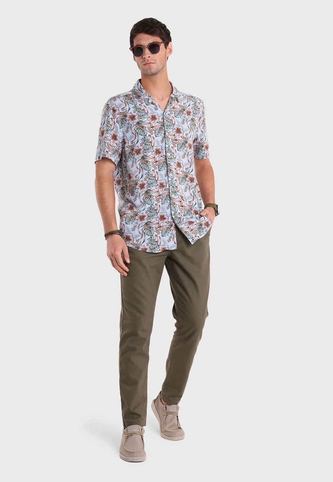 Camisa Floreada Manga Corta Arrow-4