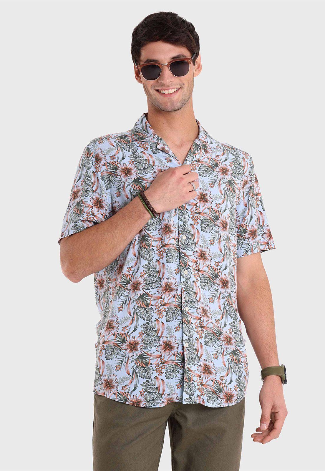 Camisa Floreada Manga Corta Arrow-0