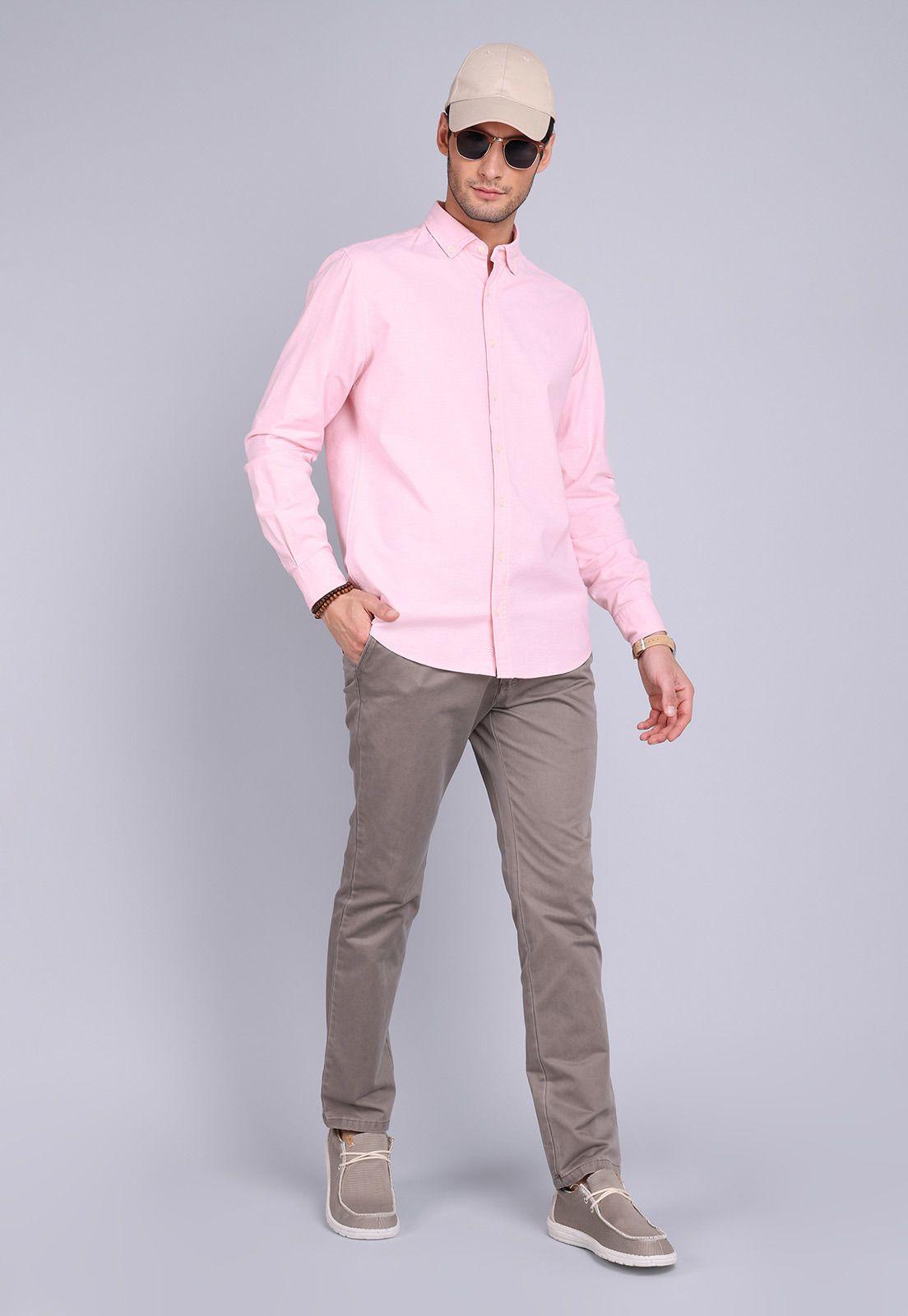Camisa Oxford Spandex Manga Larga Arrow CM3001SRD-2